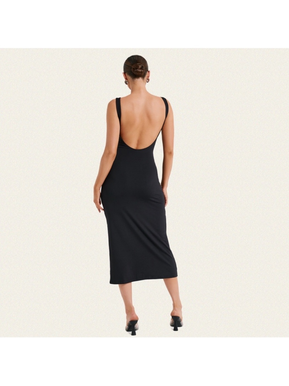 Meshki Black Boatneck Sleeveless Midi Dress - Picture 5 of 5